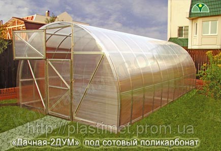 Теплиця під полікарбонат "У-6+" 4х6х2,15
