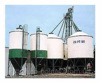 Зернові силоси з конічною воронкою