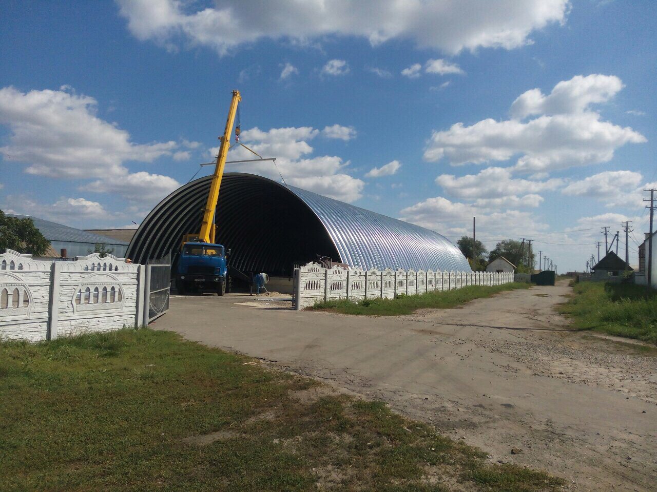 Технічні дані аркових ангарів