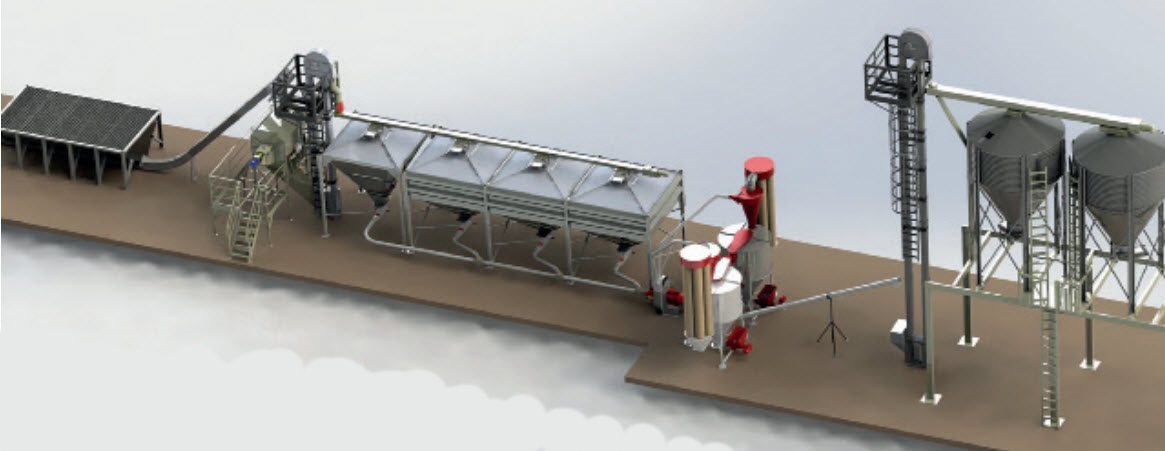 Комбікормовий завод 3 т/год, обладнання для виробництва комбікормів 3 т/год