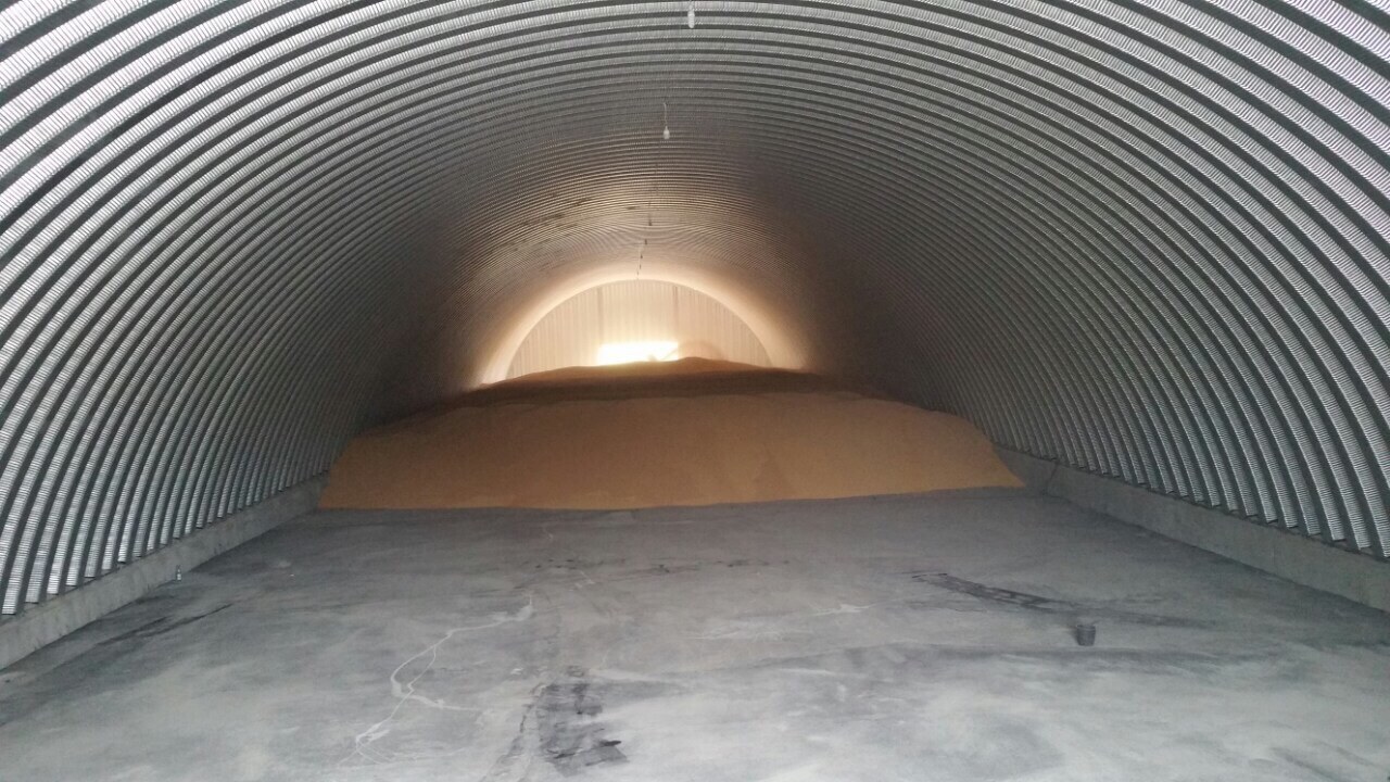 Швидкомонтовані зерносховища-арочні ангари