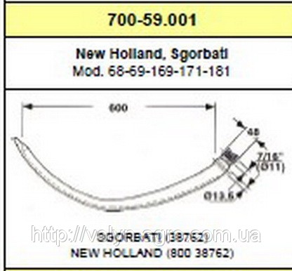 Голки до прес-підбирачів